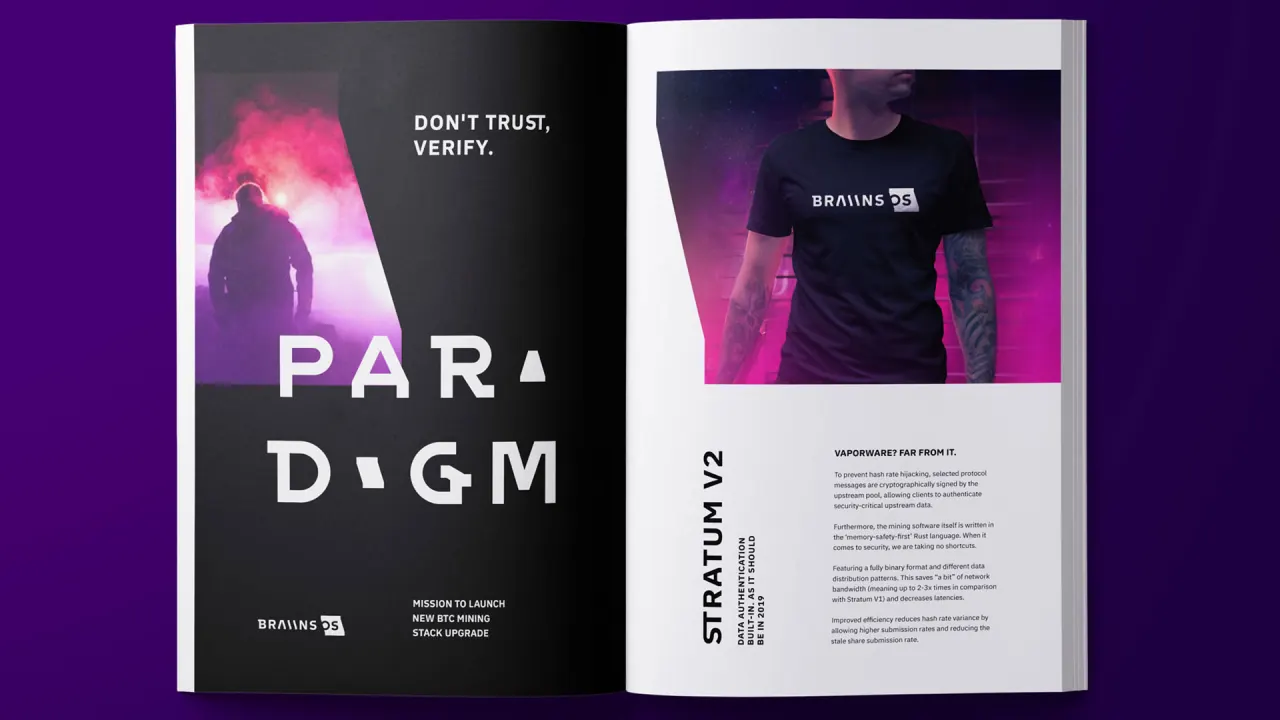 Braiins – firemní magazín ve vizuálním stylu značky